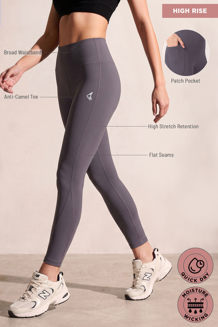 Zelocity Quick Dry Gym Leggings - Forged Iron — image 6